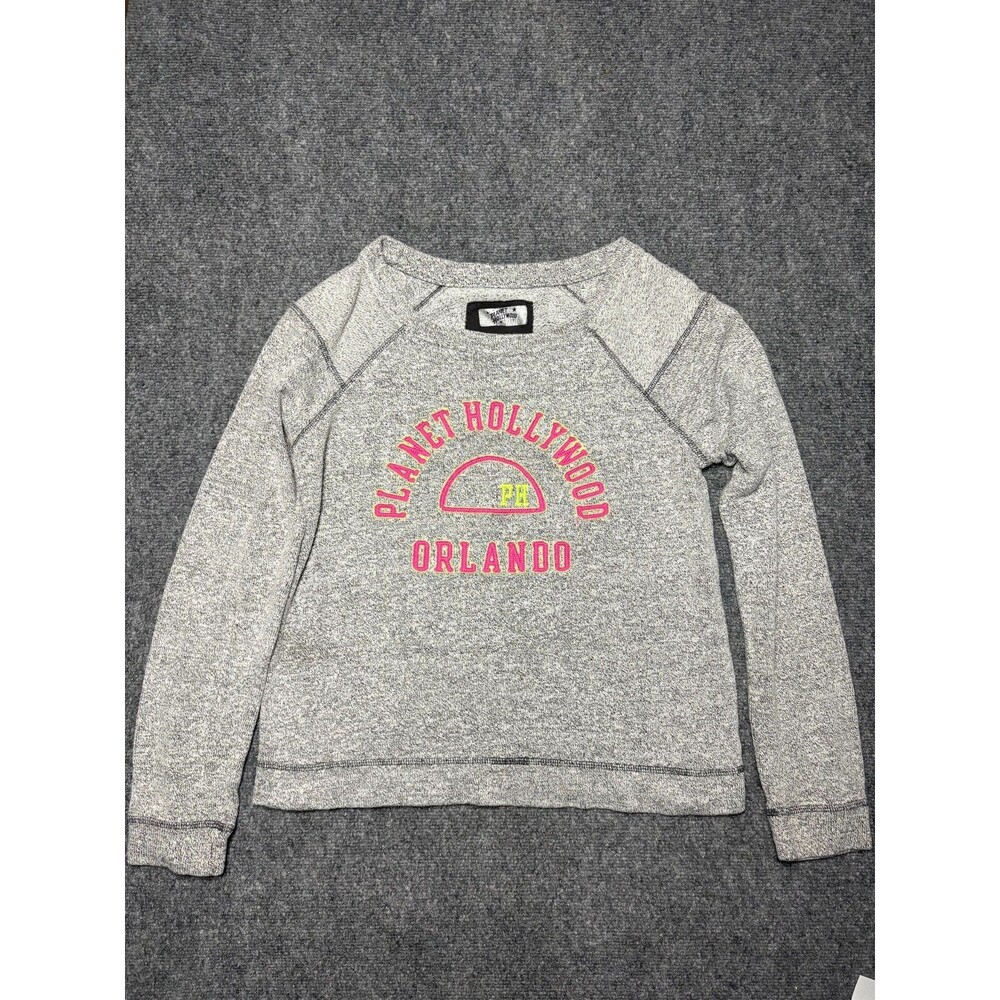 Planet Hollywood Orlando Sweatshirt Womens Medium Gray Y2K